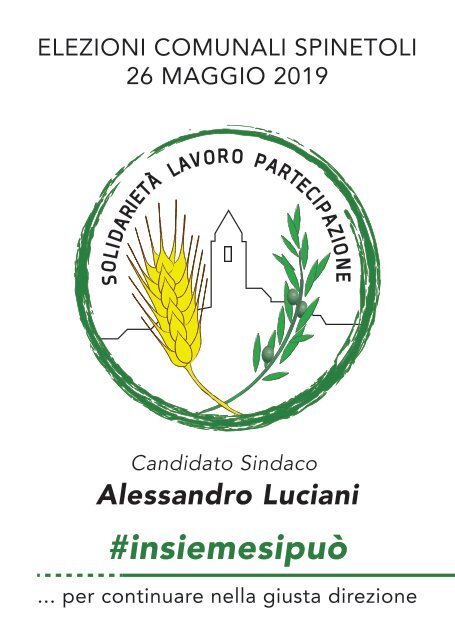 Programma elettorale Solidarietà Lavoro Partecipazione