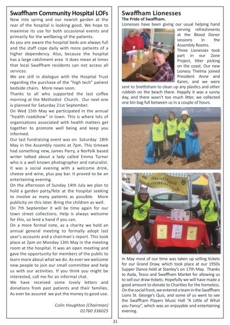 Swaffham Newsletter