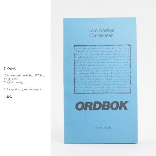 Antikvariat Bryggen - Katalog 111 - Norsk Samtidslitteratur