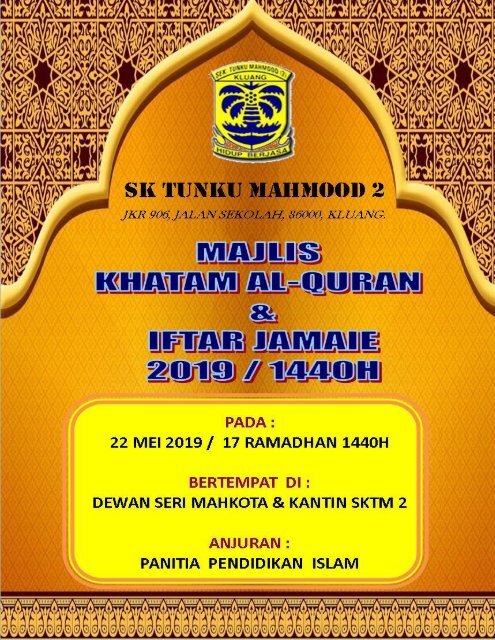 MAJLIS KHATAM DAN IFTAR 2019 SKTM2