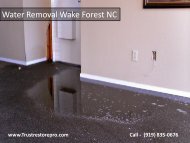 Water Removal in Wake Forest North Carolina 