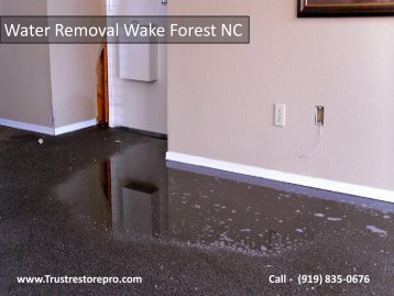 Water Removal in Wake Forest North Carolina 