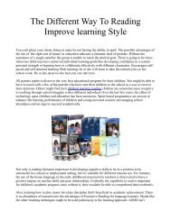 The Different Way To Reading Improve learning Style