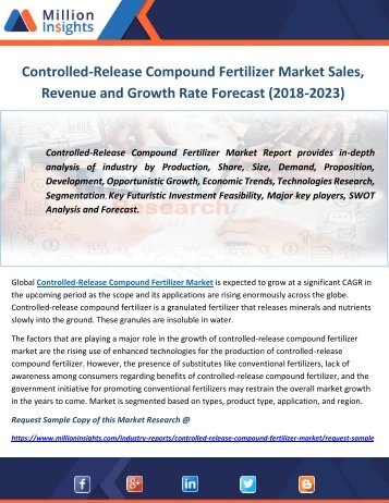 Controlled-Release Compound Fertilizer Market Sales, Revenue and Growth Rate Forecast (2018-2023)