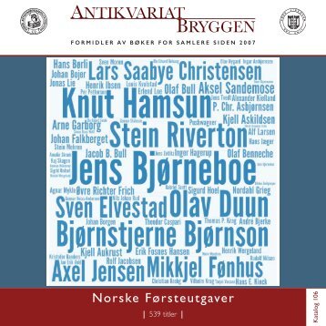 Antikvariat Bryggen - Katalog 106 - Norske Førsteutgaver