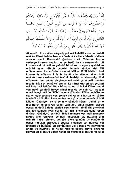 1-Sumusul envar ve kunuzul esrar İbnil Hac Tilmisani Hicri 737 yılı 443 sayfa Çeviri İdris Çelebi