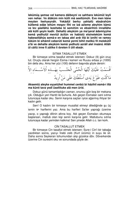 1-Sumusul envar ve kunuzul esrar İbnil Hac Tilmisani Hicri 737 yılı 443 sayfa Çeviri İdris Çelebi