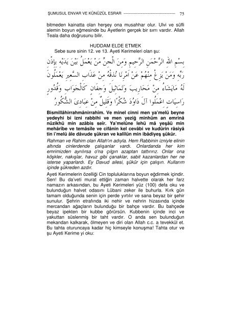 1-Sumusul envar ve kunuzul esrar İbnil Hac Tilmisani Hicri 737 yılı 443 sayfa Çeviri İdris Çelebi