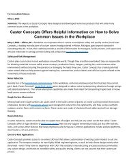 Caster Concepts Offers Helpful Information on How to Solve Common Issues in the Workplace