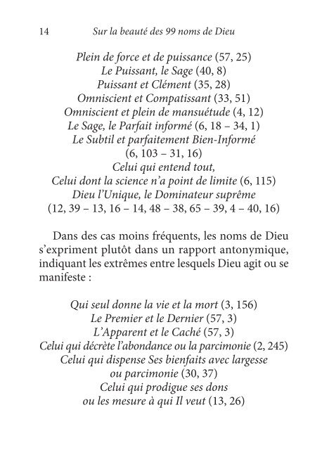 Sur la beauté des 99 noms de Dieu. Dans le Coran et la tradition musulmane