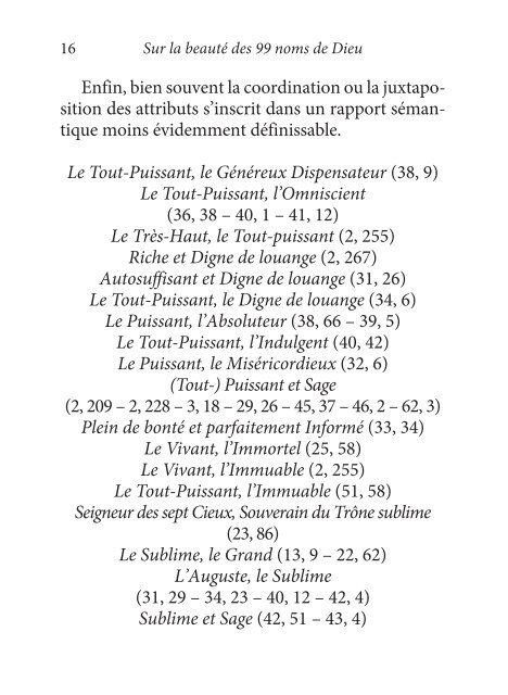 Sur la beauté des 99 noms de Dieu. Dans le Coran et la tradition musulmane