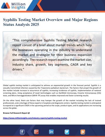 Syphilis Testing Market Overview and  Analysis 2025.docx