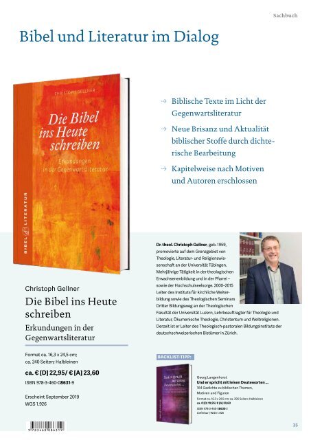 Verlag Kath. Bibelwerk Programm Herbst 2019