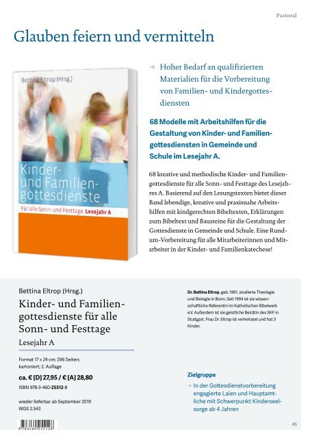 Verlag Kath. Bibelwerk Programm Herbst 2019