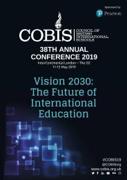 38th COBIS Annual Conference Programme