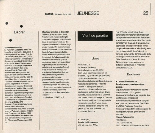 ARCHIEF 1995 - Centrum voor Maatschappelijke Documentatie en Coördinatie - van 16/03 tot 15/05