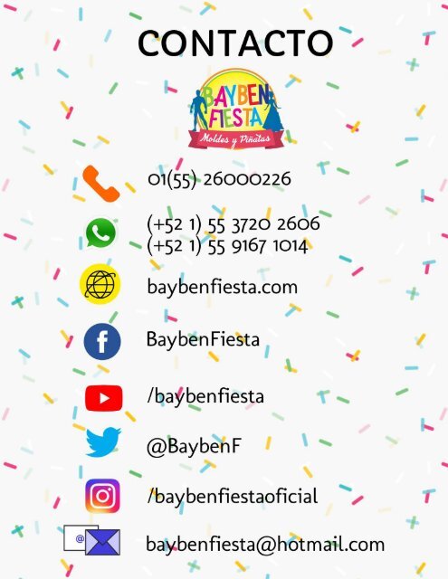 Catálogo de velas - Bayben Fiesta