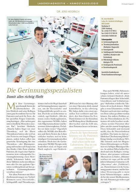 Hamburger Ärztemagazin Mai 2019