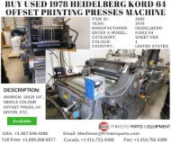 Buy-Used-1978-Heidelberg-KORD-64-Offset-Printing-Presses-Machine