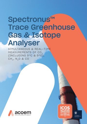 Acoem Spectronus Trace Greenhouse Gas & Isotope Analyser brochure
