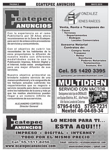 Ecatepec Anuncios Mayo 2019