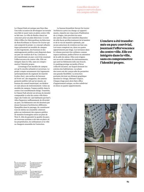  CONSTRUIRE BRUXELLES Architectures et espaces urbains