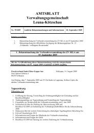 AMTSBLATT Verwaltungsgemeinschaft Leuna ... - Stadt Leuna