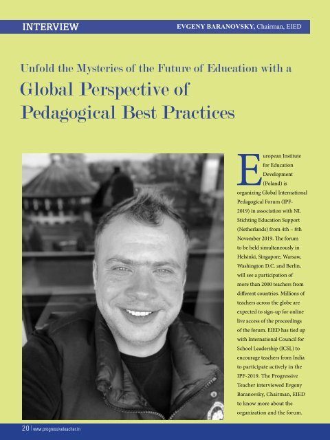 The Progressive Teacher Vol 06 Issue 01