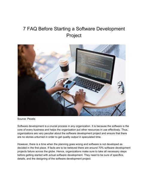 7 FAQ Before Starting a Software Development Project