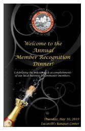 Recognition Dinner Program Book 2019