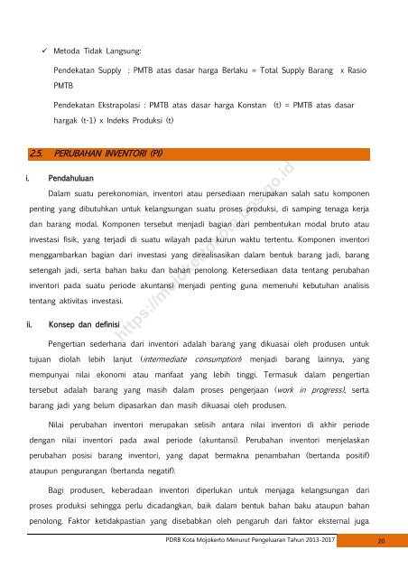 Product Domestik Regional Bruto (PDRB) Kota Mojokerto Menurut Pengeluaran 2013-2017