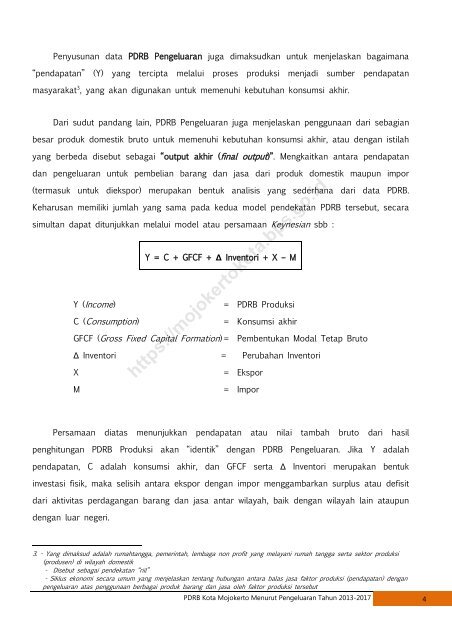 Product Domestik Regional Bruto (PDRB) Kota Mojokerto Menurut Pengeluaran 2013-2017