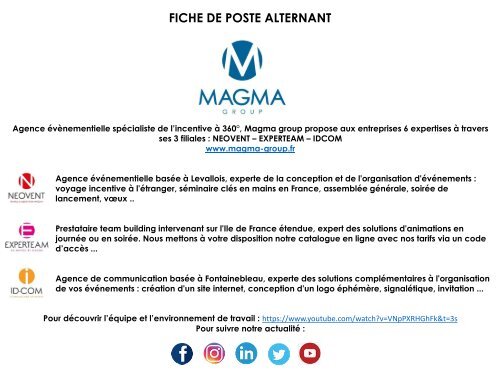 Communication et mktg digital - Fiche de poste 2019-2020