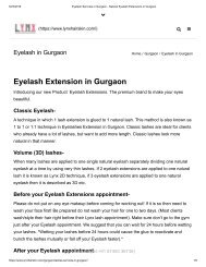 Eyelash Servcies in Gurgaon - Natural Eyelash Extensions in Gurgaon