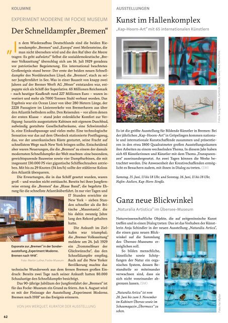 STADTMAGAZIN Bremen Juni 2019