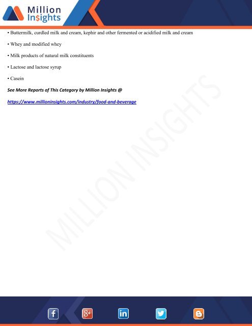 Dairy Product Market Size (Volume and Value), Demand and Supply Chain Analysis till 2021