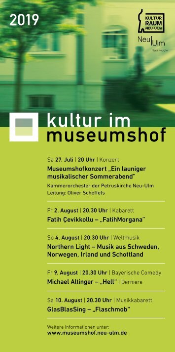 Kultur im Museumshof 2019