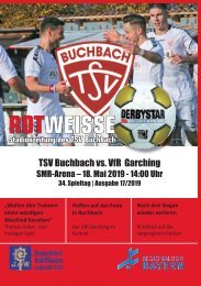 Stadionzeitung TSV Buchbach - VfR Garching