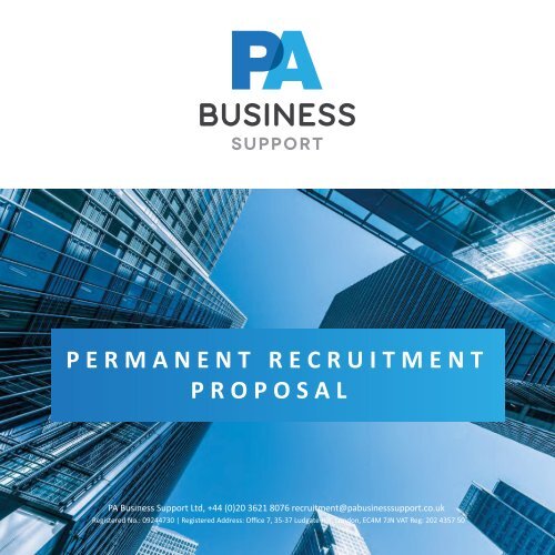 PA Business Support Permanent Recruitment 15
