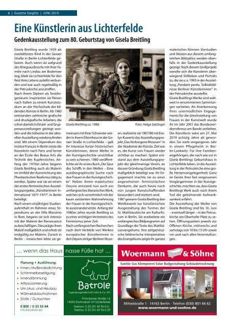 Gazette Steglitz Juni 2019