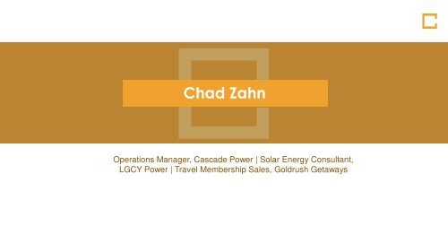 Chad Zahn - Solar Energy Consultant at LGCY Power