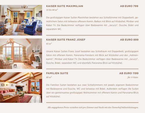 Tennerhof Gourmet & Spa de Charme Hotel Kitzbühel - Deutsch - Winter 2019 - 2020