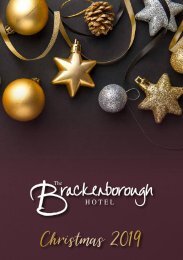 The Brackenborough Hotel Christmas Brochure 2019