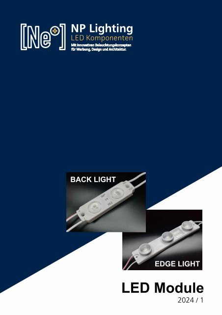 NEW: NP Lighting Katalog 2024-1 - LED Module als Back Light & Edge Light