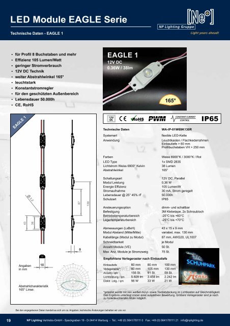 NEW: NP Lighting Katalog 2022 - LED Lösungen für Werbetechnik, Laden- und Messebau