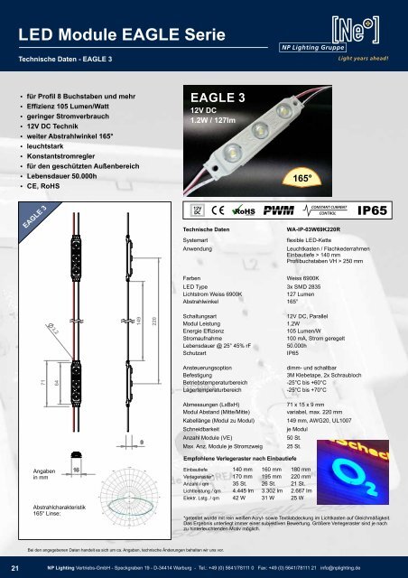 NEW: NP Lighting Katalog 2022 - LED Lösungen für Werbetechnik, Laden- und Messebau