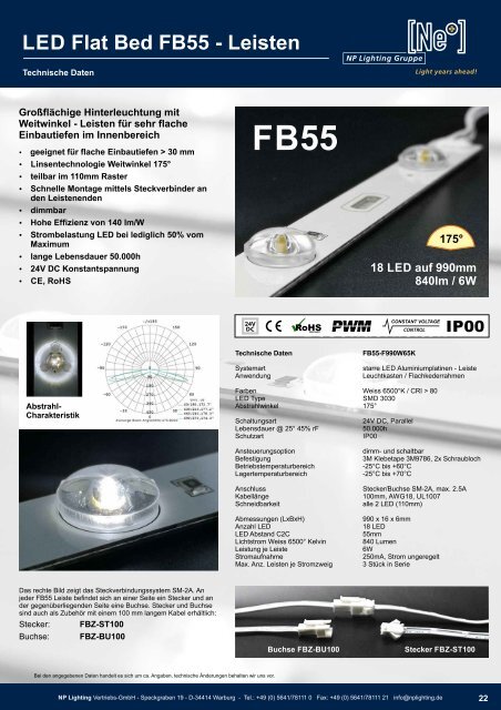 NEW: NP Lighting Katalog 2024-1 - LED Module als Back Light & Edge Light