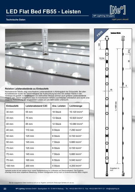 NEW: NP Lighting Katalog 2022 - LED Lösungen für Werbetechnik, Laden- und Messebau