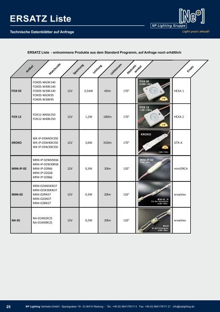 NEW: NP Lighting Katalog 2022 - LED Lösungen für Werbetechnik, Laden- und Messebau