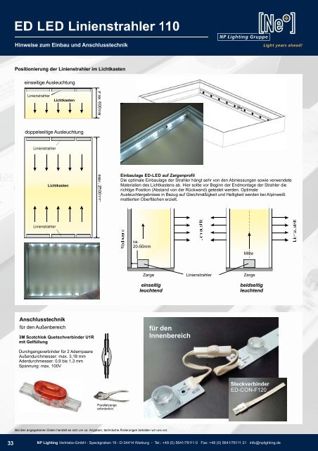 NEW: NP Lighting Katalog 2022 - LED Lösungen für Werbetechnik, Laden- und Messebau